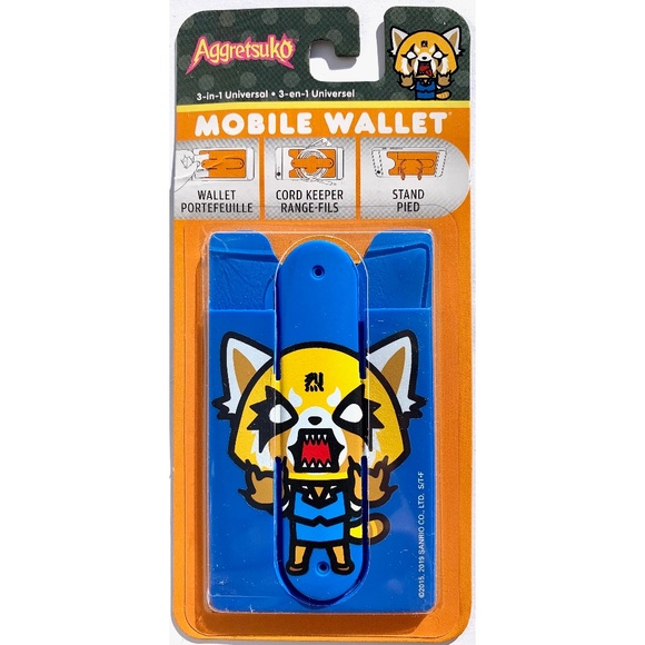 Sanrio Aggretsuko Mobile Wallet Cell Phone Anime Cute Kawaii Gift - Picture 1 of 2